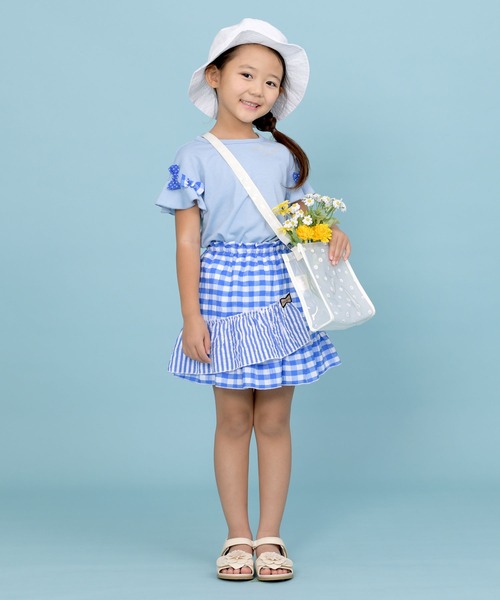 KP DECO（ケーピーデコ）の「小花刺繍の日よけ付きハット(S～L)（ハット・キッズ・オフホワイト/ピンク・SMALL/MEDIUM/LARGE）」の11枚目の写真