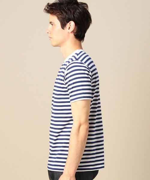 BEAUTY&YOUTH UNITED ARROWS(ビューティーアンドユースユナイテッドアローズ)の「BY ハイゲージ ボーダー クルーネック Tシャツ ◆(Tシャツ/カットソー・メンズ・ブラック/コバルトブルー・MEDIUM/LARGE/SMALL/X-LARGE)」の5枚目の写真