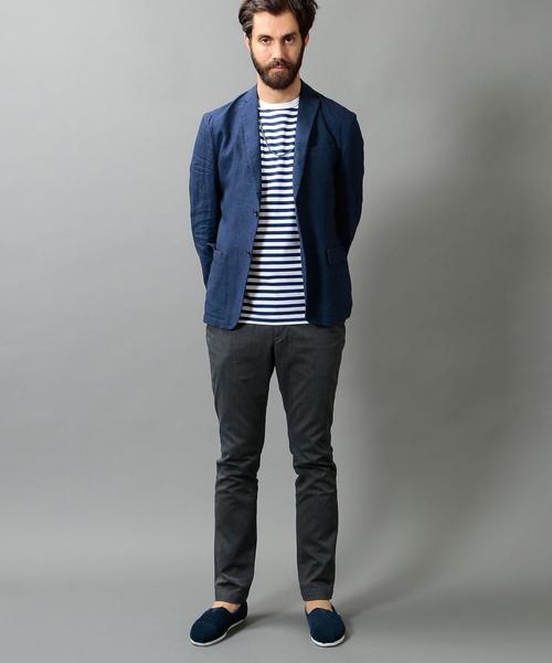 BEAUTY&YOUTH UNITED ARROWS(ビューティーアンドユースユナイテッドアローズ)の「BY ハイゲージ ボーダー クルーネック Tシャツ ◆(Tシャツ/カットソー・メンズ・ブラック/コバルトブルー・MEDIUM/LARGE/SMALL/X-LARGE)」の6枚目の写真