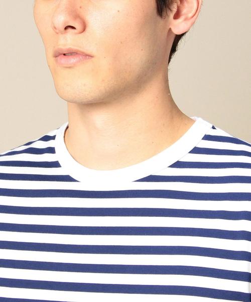 BEAUTY&YOUTH UNITED ARROWS(ビューティーアンドユースユナイテッドアローズ)の「BY ハイゲージ ボーダー クルーネック Tシャツ ◆(Tシャツ/カットソー・メンズ・ブラック/コバルトブルー・MEDIUM/LARGE/SMALL/X-LARGE)」の10枚目の写真