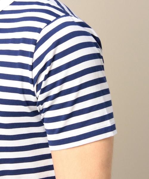 BEAUTY&YOUTH UNITED ARROWS(ビューティーアンドユースユナイテッドアローズ)の「BY ハイゲージ ボーダー クルーネック Tシャツ ◆(Tシャツ/カットソー・メンズ・ブラック/コバルトブルー・MEDIUM/LARGE/SMALL/X-LARGE)」の7枚目の写真