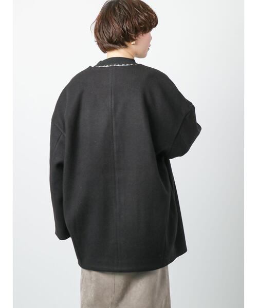 Lugnoncure(ルノンキュール)の「ノーカラーコート(ノーカラーコート・レディース・モカ/ブラック/ベージュ・フリ-)」の13枚目の写真