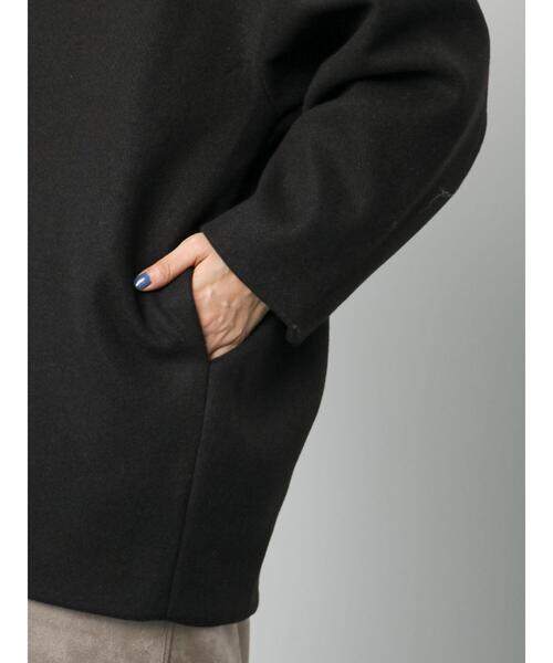 Lugnoncure(ルノンキュール)の「ノーカラーコート(ノーカラーコート・レディース・モカ/ブラック/ベージュ・フリ-)」の16枚目の写真