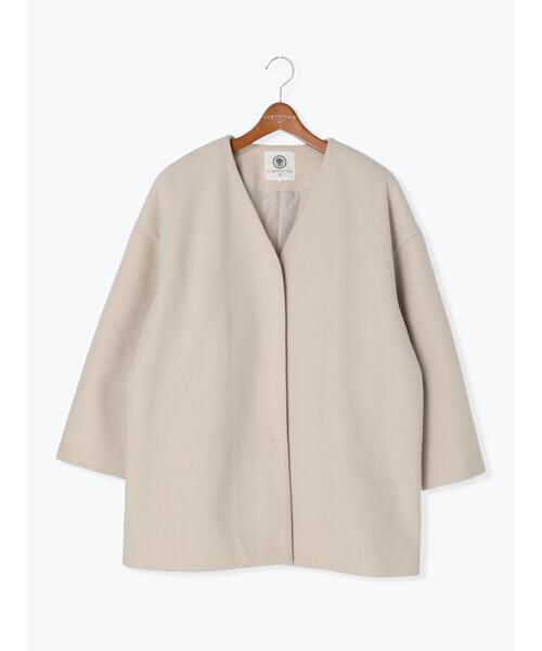 Lugnoncure(ルノンキュール)の「ノーカラーコート(ノーカラーコート・レディース・モカ/ブラック/ベージュ・フリ-)」の19枚目の写真