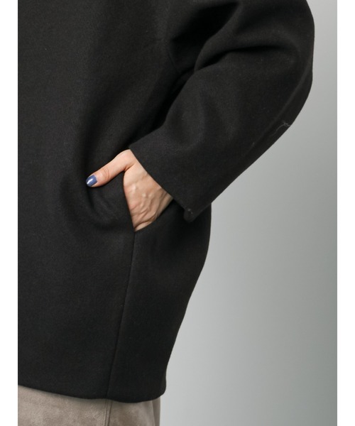 Lugnoncure(ルノンキュール)の「ノーカラーコート(ノーカラーコート・レディース・モカ/ブラック/ベージュ・フリ-)」の5枚目の写真