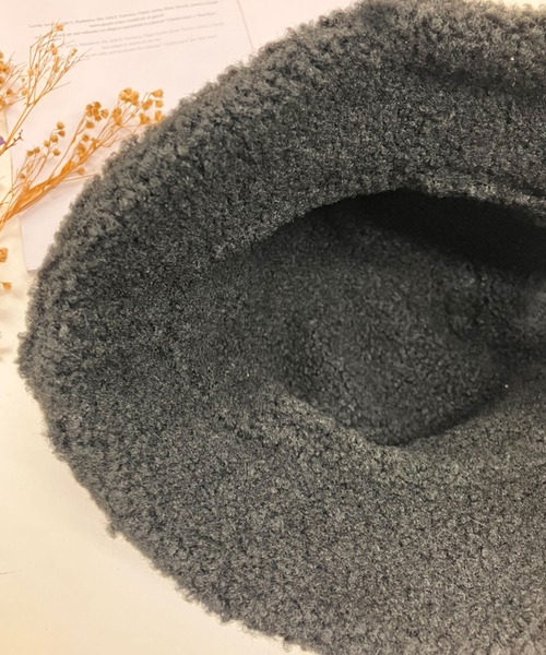 SPIGA（スピーガ）の「裏ﾎﾞｱﾌｪｲｸﾚｻﾞｰﾊｯﾄ（ハット・レディース・ブラック/キャメル/グレー・FREE）」の5枚目の写真