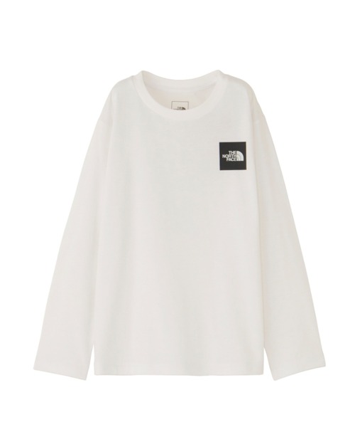 THE NORTH FACE(ザノースフェイス)の「THE NORTH FACE/ザ・ノース・フェイス キッズ ロンT ブランドロゴ NTJ32357(Tシャツ/カットソー・キッズ・ブラック/ホワイト/ホワイト×ブラック/ブラウン/ホワイト×ネイビー/ホワイト×ブルー/ベージュ/ダークグレー/ダークベージュ/パープル・130cm/150cm/140cm/100cm/120cm/110cm/160cm)」の4枚目の写真