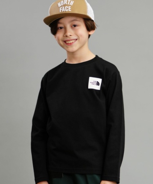 THE NORTH FACE(ザノースフェイス)の「THE NORTH FACE/ザ・ノース・フェイス キッズ ロンT ブランドロゴ NTJ32357(Tシャツ/カットソー・キッズ・ブラック/ホワイト/ホワイト×ブラック/ブラウン/ホワイト×ネイビー/ホワイト×ブルー/ベージュ/ダークグレー/ダークベージュ/パープル・130cm/150cm/140cm/100cm/120cm/110cm/160cm)」の6枚目の写真