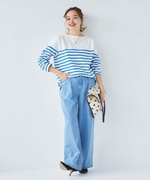 le.coeur blanc（ルクールブラン）の「Le minor ルクール別注ボーダーカットソー（Tシャツ/カットソー）」