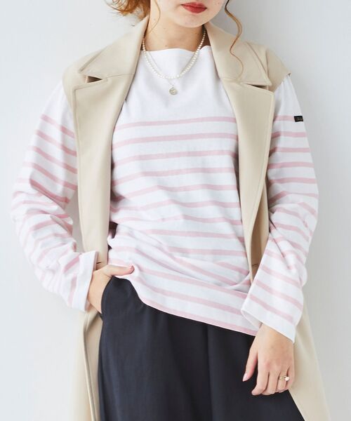le.coeur blanc(ルクールブラン)の「Le minor ルクール別注ボーダーカットソー(Tシャツ/カットソー・レディース・ブルー系その他2/ピンク系その他2/ホワイト系その他・38)」の3枚目の写真