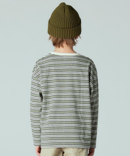 Smoothy(スムージー)の「Smoothy Multi border long sleeve Tee / スムージー マルチボーダーロンTEE(Tシャツ/カットソー・キッズ・オレンジ系その他/グリーン系その他/ブルー系その他・SMALL/MEDIUM/LARGE/X-LARGE)」の8枚目の写真
