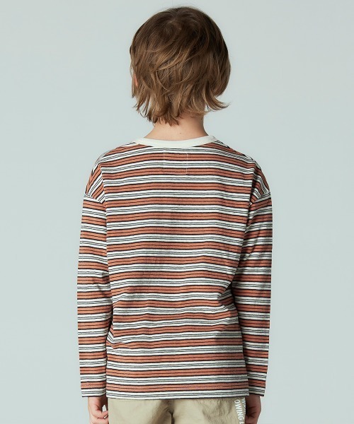 Smoothy(スムージー)の「Smoothy Multi border long sleeve Tee / スムージー マルチボーダーロンTEE(Tシャツ/カットソー・キッズ・オレンジ系その他/グリーン系その他/ブルー系その他・SMALL/MEDIUM/LARGE/X-LARGE)」の6枚目の写真