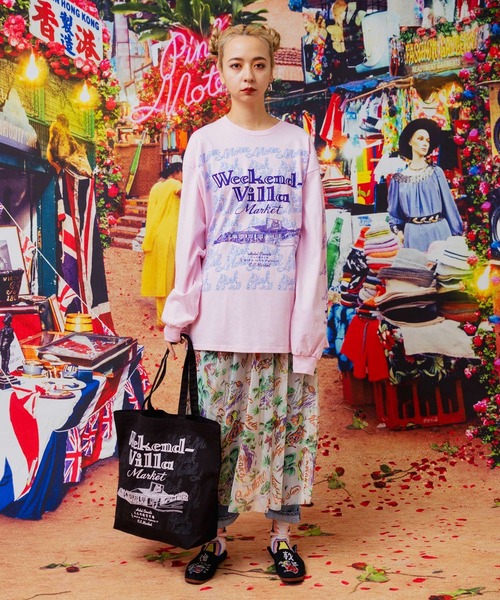 RNA（アールエヌエー）の「E4897 PINK MOTEL ビラトート（トートバッグ・レディース・ブラック/ピンク/キナリ・FREE）」の9枚目の写真