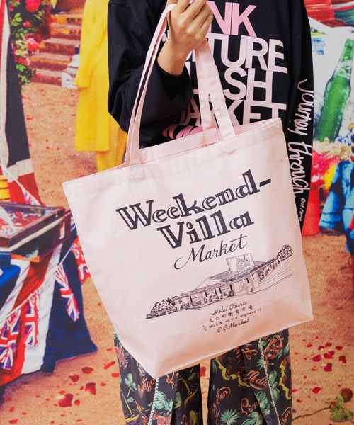 RNA（アールエヌエー）の「E4897 PINK MOTEL ビラトート（トートバッグ・レディース・ブラック/ピンク/キナリ・FREE）」の17枚目の写真