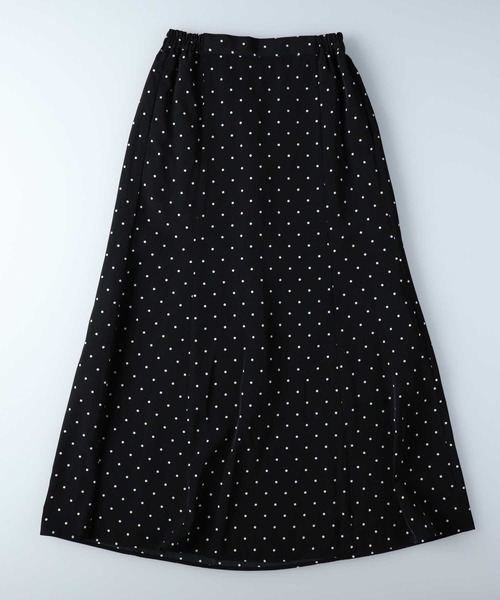 HONEYSUCKLE ROSE（ハニーサックルローズ）の「【HONEYSUCKLE ROSE】裾フレアスカート（スカート・レディース・ブラック/ブルー/ダークインディゴブルー/ホワイト×ブラック・M/L）」の16枚目の写真