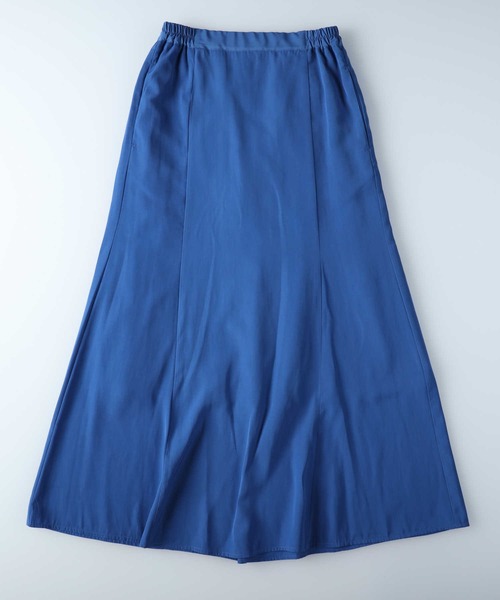 HONEYSUCKLE ROSE（ハニーサックルローズ）の「【HONEYSUCKLE ROSE】裾フレアスカート（スカート・レディース・ブラック/ブルー/ダークインディゴブルー/ホワイト×ブラック・M/L）」の7枚目の写真