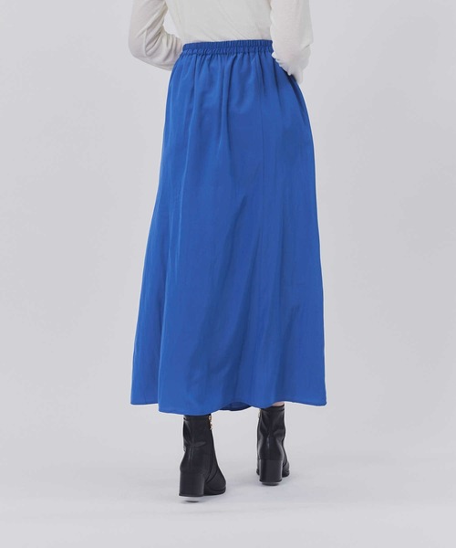 HONEYSUCKLE ROSE（ハニーサックルローズ）の「【HONEYSUCKLE ROSE】裾フレアスカート（スカート・レディース・ブラック/ブルー/ダークインディゴブルー/ホワイト×ブラック・M/L）」の8枚目の写真