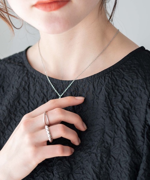 WEGO（ウィゴー）の「WEGO/フラワージャガードバックリボンブラウス（シャツ/ブラウス・レディース・ブラック/オフホワイト・FREE）」の6枚目の写真