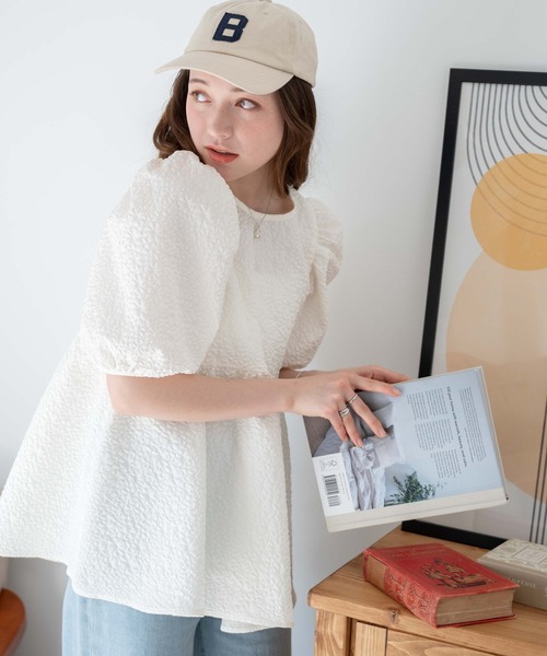 WEGO（ウィゴー）の「WEGO/フラワージャガードバックリボンブラウス（シャツ/ブラウス・レディース・ブラック/オフホワイト・FREE）」の9枚目の写真