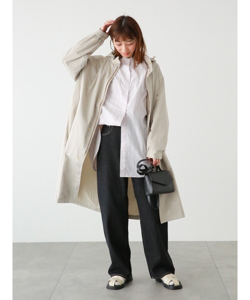 Lugnoncure（ルノンキュール）の「TCブロードバンドカラーチュニックオーバーシャツ（シャツ/ブラウス・レディース・ブルー/オフホワイト/ピンク/イエロー・ﾌﾘ-）」の7枚目の写真