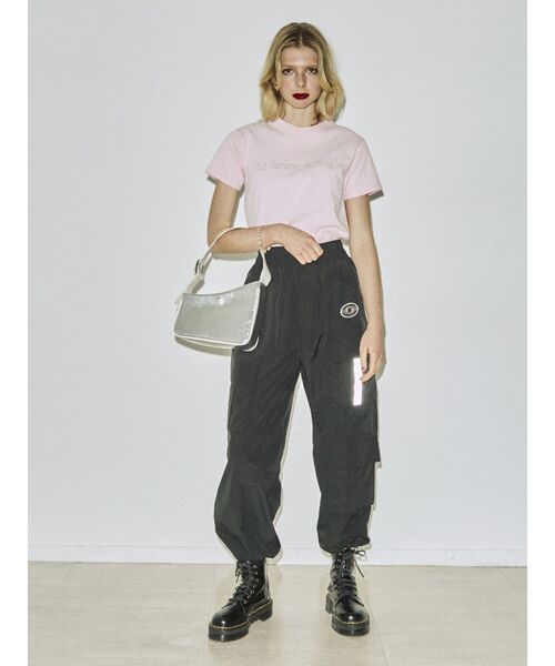 jouetie（ジュエティ）の「ラインストーンロゴフィット Tシャツ（Tシャツ/カットソー・レディース・ブラック/オフホワイト/ピンク・MEDIUM）」の21枚目の写真