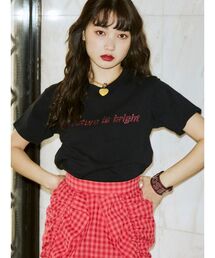 jouetie | ラインストーンロゴフィット Tシャツ(Tシャツ/カットソー)