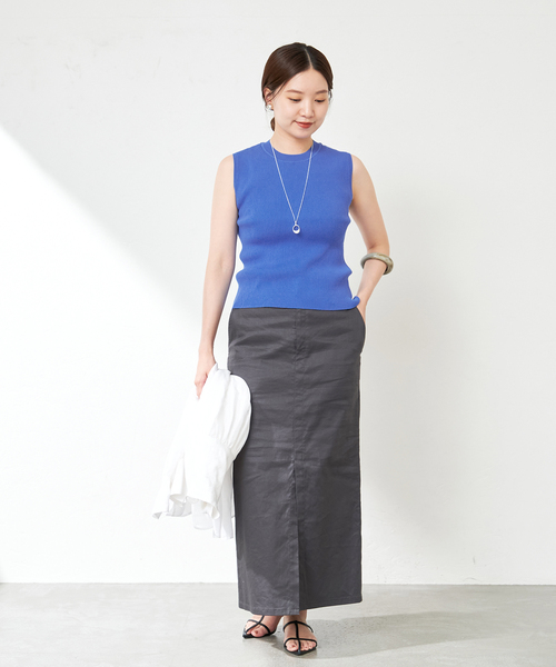 IENA（イエナ）の「3X3リブノースリーブプルオーバー（ニット/セーター