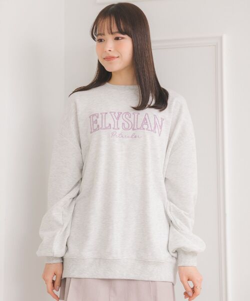 ems excite（エムズエキサイト）の「ウレタン刺繍BIGトレーナー（Tシャツ/カットソー・レディース・ホワイト系その他/ピンク/ブルー・FREE）」の10枚目の写真