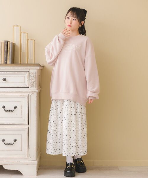 ems excite（エムズエキサイト）の「ウレタン刺繍BIGトレーナー（Tシャツ/カットソー・レディース・ホワイト系その他/ピンク/ブルー・FREE）」の14枚目の写真