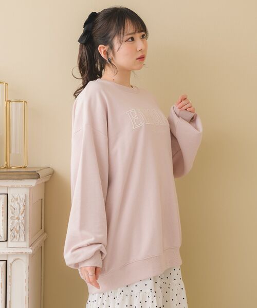 ems excite（エムズエキサイト）の「ウレタン刺繍BIGトレーナー（Tシャツ/カットソー・レディース・ホワイト系その他/ピンク/ブルー・FREE）」の21枚目の写真