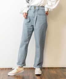 atONE ウエストタックハイウエストセミワイドパンツ