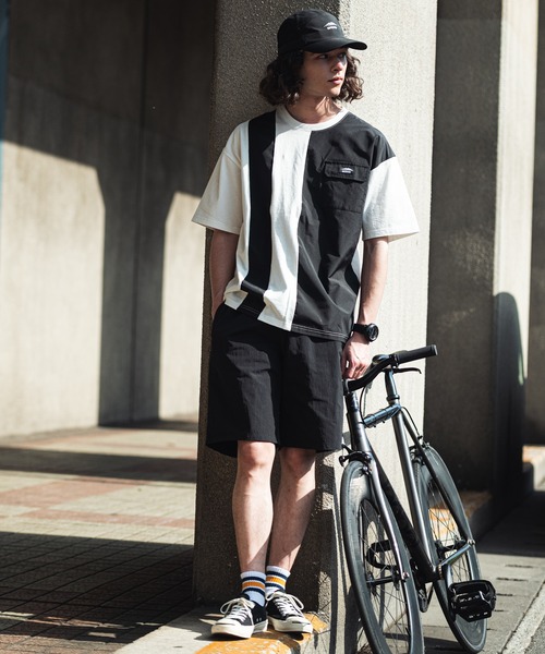 OUTDOOR PRODUCTS APPAREL(アウトドアプロダクツアパレル)の「USAコットン 縦切り替え ライン ビッグシルエット Tシャツ(Tシャツ/カットソー・メンズ・ブラウン/ホワイト/ブラック・MEDIUM/LARGE/X-LARGE)」の20枚目の写真