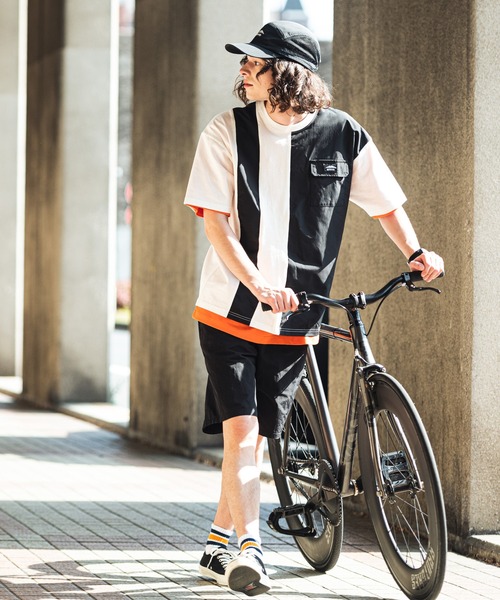 OUTDOOR PRODUCTS APPAREL(アウトドアプロダクツアパレル)の「USAコットン 縦切り替え ライン ビッグシルエット Tシャツ(Tシャツ/カットソー・メンズ・ブラウン/ホワイト/ブラック・MEDIUM/LARGE/X-LARGE)」の12枚目の写真
