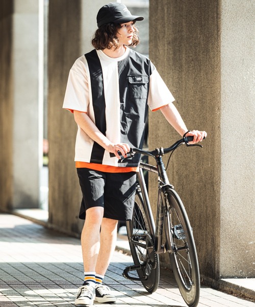 OUTDOOR PRODUCTS APPAREL(アウトドアプロダクツアパレル)の「USAコットン 縦切り替え ライン ビッグシルエット Tシャツ(Tシャツ/カットソー・メンズ・ブラウン/ホワイト/ブラック・MEDIUM/LARGE/X-LARGE)」の13枚目の写真