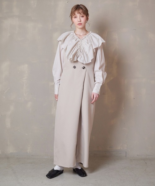 Lull（ルル）の「【Lull / ルル】ダブルボタンオールインワン（つなぎ