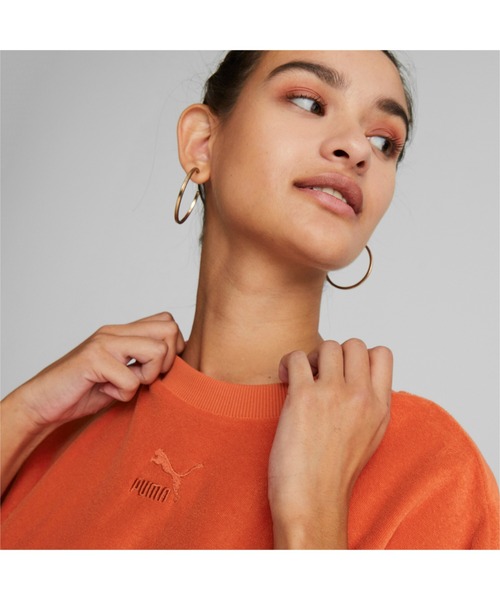 PUMA(プーマ)の「PUMA プーマ ウィメンズ CLASSICS パイル Tシャツ(Tシャツ/カットソー・レディース・グレー/レッド系その他/ライトグレー・LARGE/X-SMALL/SMALL/MEDIUM)」の5枚目の写真