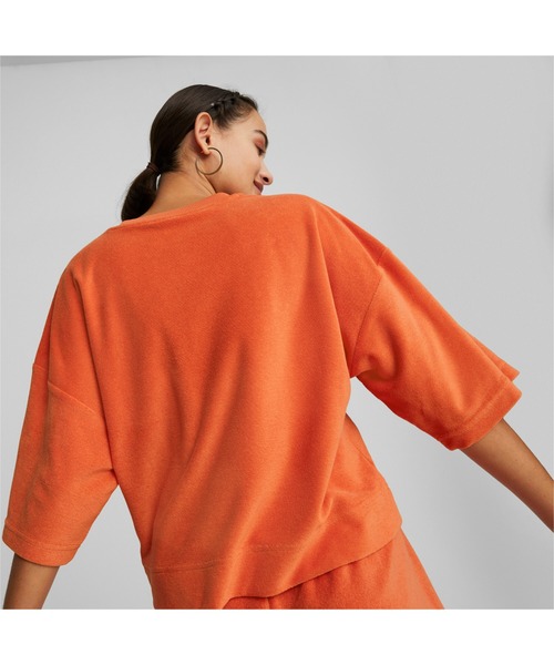 PUMA(プーマ)の「PUMA プーマ ウィメンズ CLASSICS パイル Tシャツ(Tシャツ/カットソー・レディース・グレー/レッド系その他/ライトグレー・LARGE/X-SMALL/SMALL/MEDIUM)」の7枚目の写真