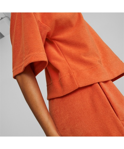 PUMA(プーマ)の「PUMA プーマ ウィメンズ CLASSICS パイル Tシャツ(Tシャツ/カットソー・レディース・グレー/レッド系その他/ライトグレー・LARGE/X-SMALL/SMALL/MEDIUM)」の8枚目の写真