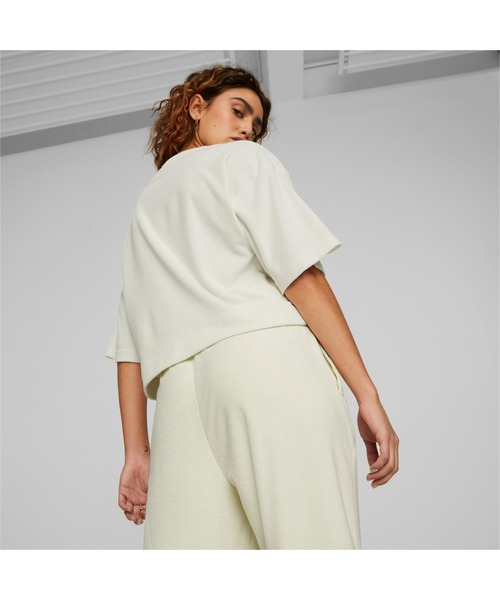 PUMA(プーマ)の「PUMA プーマ ウィメンズ CLASSICS パイル Tシャツ(Tシャツ/カットソー・レディース・グレー/レッド系その他/ライトグレー・LARGE/X-SMALL/SMALL/MEDIUM)」の14枚目の写真