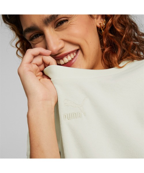 PUMA(プーマ)の「PUMA プーマ ウィメンズ CLASSICS パイル Tシャツ(Tシャツ/カットソー・レディース・グレー/レッド系その他/ライトグレー・LARGE/X-SMALL/SMALL/MEDIUM)」の15枚目の写真