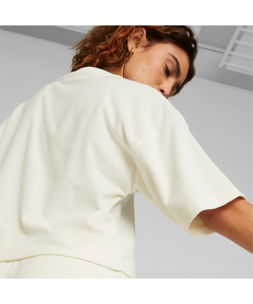 PUMA(プーマ)の「PUMA プーマ ウィメンズ CLASSICS パイル Tシャツ(Tシャツ/カットソー・レディース・グレー/レッド系その他/ライトグレー・LARGE/X-SMALL/SMALL/MEDIUM)」の16枚目の写真