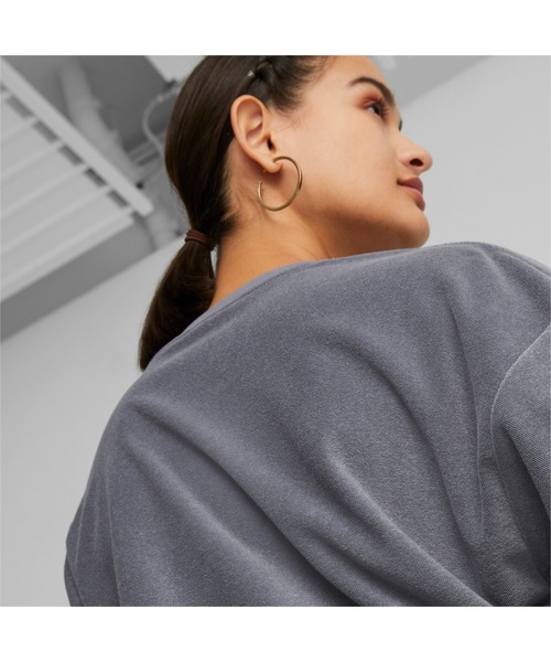 PUMA(プーマ)の「PUMA プーマ ウィメンズ CLASSICS パイル Tシャツ(Tシャツ/カットソー・レディース・グレー/レッド系その他/ライトグレー・LARGE/X-SMALL/SMALL/MEDIUM)」の22枚目の写真