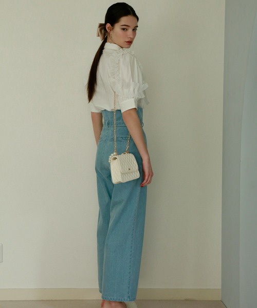 Seemi. byNICECLAUP（ シーミーバイナイスクラップ）の「【Seemi】フリルボウタイブラウス（シャツ/ブラウス・レディース・オフホワイト/グレー/ピンク・FREE）」の18枚目の写真