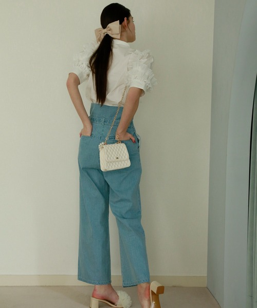 Seemi. byNICECLAUP（ シーミーバイナイスクラップ）の「【Seemi】フリルボウタイブラウス（シャツ/ブラウス・レディース・オフホワイト/グレー/ピンク・FREE）」の19枚目の写真