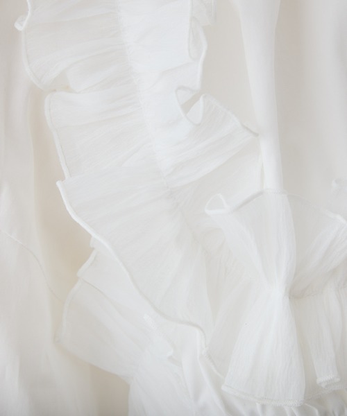 Seemi. byNICECLAUP（ シーミーバイナイスクラップ）の「【Seemi】フリルボウタイブラウス（シャツ/ブラウス・レディース・オフホワイト/グレー/ピンク・FREE）」の9枚目の写真