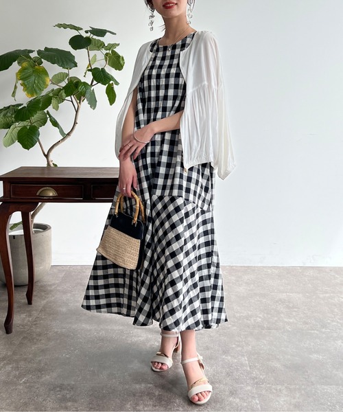 Chez toi（シェトワ）の「裾ティアードノースリワンピース（ワンピース