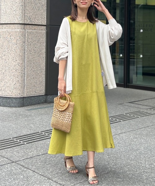 Chez toi（シェトワ）の「裾ティアードノースリワンピース（ワンピース・レディース・レッド/ライム/ブラック/ブラック系その他・FREE）」の15枚目の写真