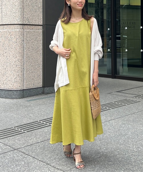 Chez toi（シェトワ）の「裾ティアードノースリワンピース（ワンピース・レディース・レッド/ライム/ブラック/ブラック系その他・FREE）」の17枚目の写真