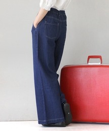 e-zakkamania stores | コットンリネンデニム ワイドパンツ(デニムパンツ)