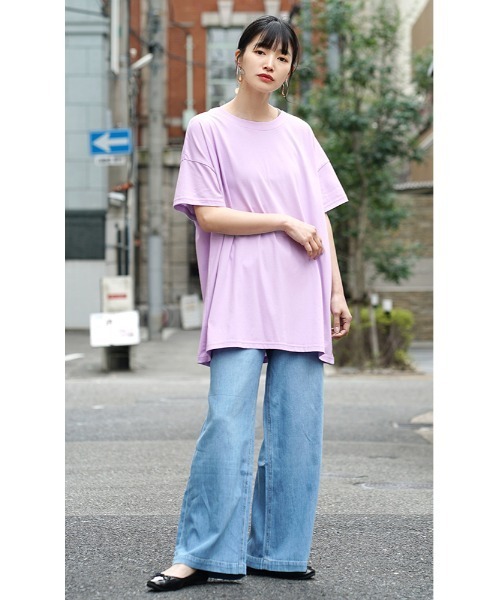 e-zakkamania stores（イーザッカマニアストアーズ）の「コットンリネンデニム ワイドパンツ（デニムパンツ・レディース・ブルー/ネイビー/スカイブルー/ホワイト・M/L）」の9枚目の写真